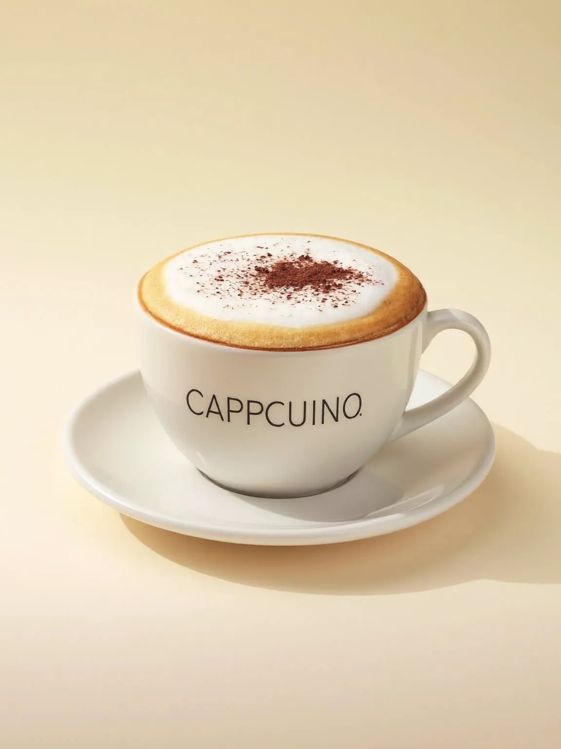 An espresso in a small white cup